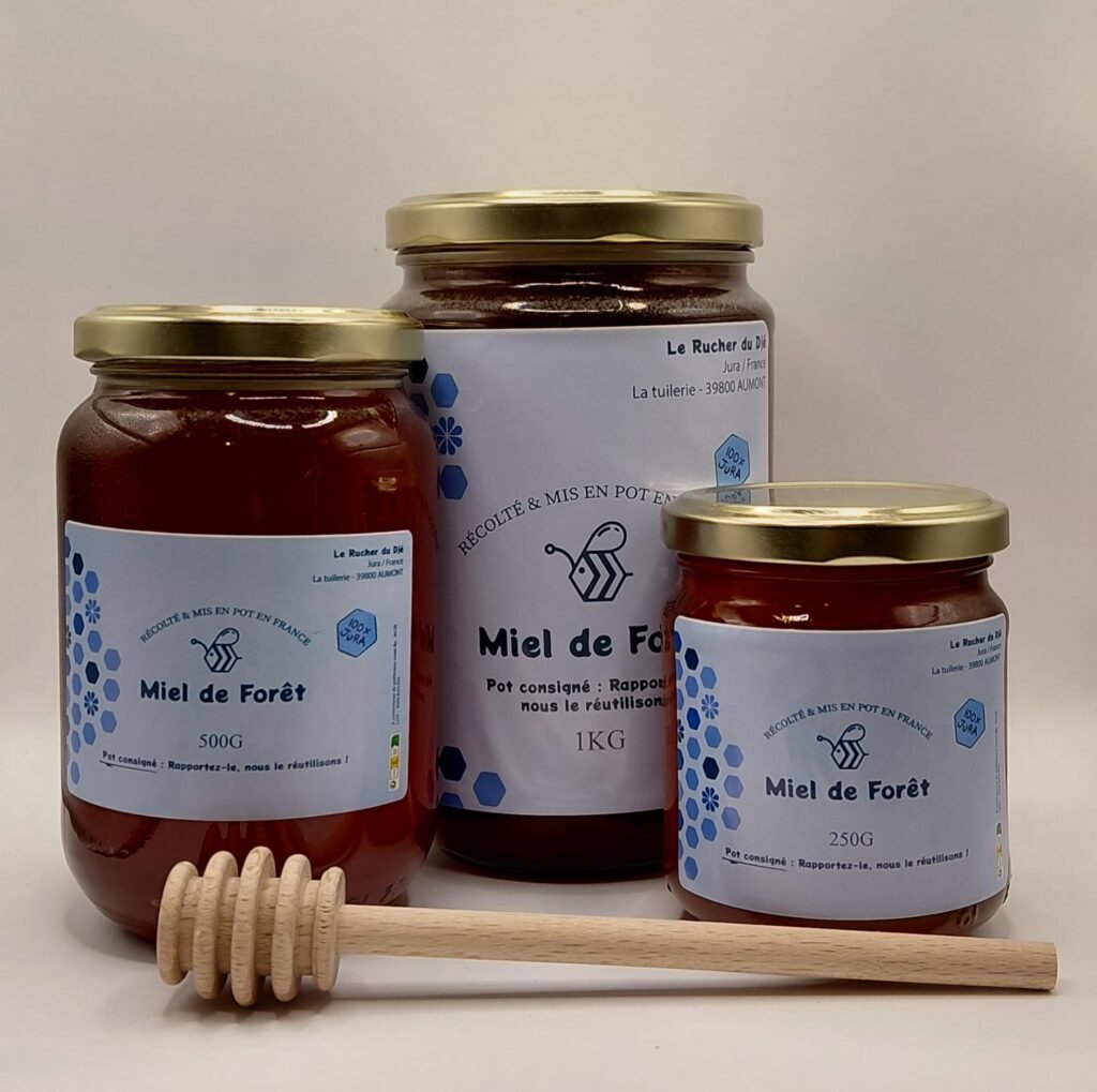 Pots de miel de forêt du Jura — Le Rucher du Djé