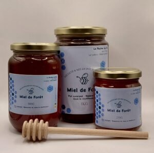 Nos différents pots de miel de forêt