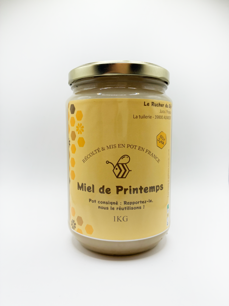 Pot de miel de printemps 1kg - Miel du Jura