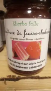 confiture fraise rhubarbe