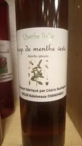 Sirop menthe verte