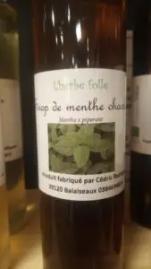 Sirop de menthe chocolat