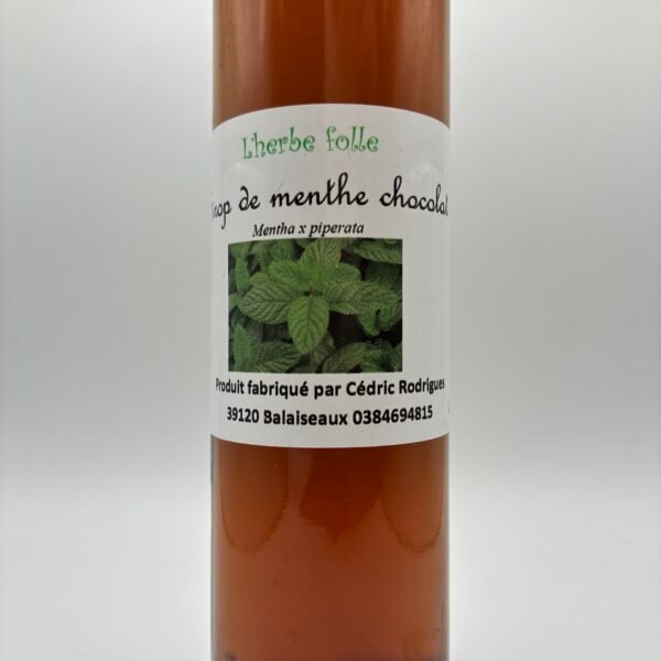 Sirop de menthe chocolat