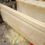 Miel d'acacia en Rayon avant l'extraction